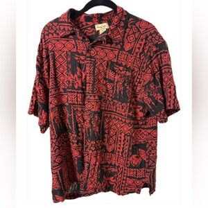 Panama Jack Men's Shirt in Red and Black